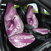 Personalised New Zealand Aotearoa Darts Masters Car Seat Cover Maori Art Tattoo with Tribal Dart Symbol Pink - Polynesian Pride