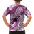 Personalised New Zealand Aotearoa Darts Masters Family Matching Off The Shoulder Long Sleeve Dress and Hawaiian Shirt Maori Art Tattoo with Tribal Dart Symbol Pink - Polynesian Pride