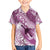 Personalised New Zealand Aotearoa Darts Masters Kid Hawaiian Shirt Maori Art Tattoo with Tribal Dart Symbol Pink - Polynesian Pride