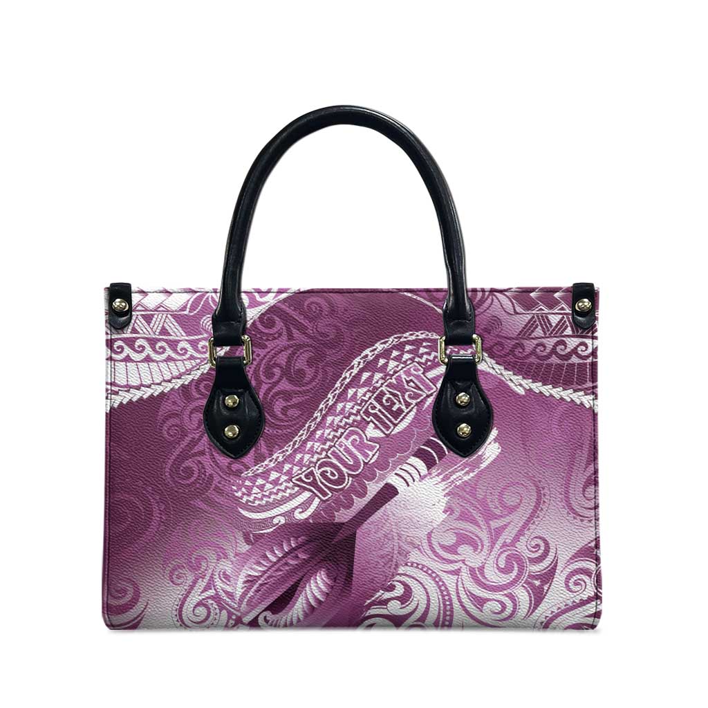 Personalised New Zealand Aotearoa Darts Masters Leather Bag Maori Art Tattoo with Tribal Dart Symbol Pink - Polynesian Pride