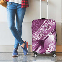 Personalised New Zealand Aotearoa Darts Masters Luggage Cover Maori Art Tattoo with Tribal Dart Symbol Pink - Polynesian Pride