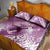Personalised New Zealand Aotearoa Darts Masters Quilt Bed Set Maori Art Tattoo with Tribal Dart Symbol Pink - Polynesian Pride