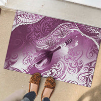 Personalised New Zealand Aotearoa Darts Masters Rubber Doormat Maori Art Tattoo with Tribal Dart Symbol Pink - Polynesian Pride