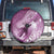 Personalised New Zealand Aotearoa Darts Masters Spare Tire Cover Maori Art Tattoo with Tribal Dart Symbol Pink - Polynesian Pride