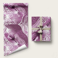 Personalised New Zealand Aotearoa Darts Masters Wrapping Paper Maori Art Tattoo with Tribal Dart Symbol Pink - Polynesian Pride