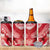 Personalised New Zealand Aotearoa Darts Masters 4 in 1 Can Cooler Tumbler Maori Art Tattoo with Tribal Dart Symbol Red - Polynesian Pride