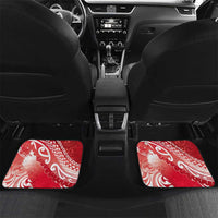 Personalised New Zealand Aotearoa Darts Masters Car Mats Maori Art Tattoo with Tribal Dart Symbol Red - Polynesian Pride