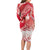 Personalised New Zealand Aotearoa Darts Masters Family Matching Long Sleeve Bodycon Dress and Hawaiian Shirt Maori Art Tattoo with Tribal Dart Symbol Red - Polynesian Pride