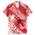 Personalised New Zealand Aotearoa Darts Masters Family Matching Mermaid Dress and Hawaiian Shirt Maori Art Tattoo with Tribal Dart Symbol Red - Polynesian Pride