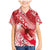 Personalised New Zealand Aotearoa Darts Masters Family Matching Mermaid Dress and Hawaiian Shirt Maori Art Tattoo with Tribal Dart Symbol Red - Polynesian Pride
