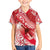 Personalised New Zealand Aotearoa Darts Masters Family Matching Off Shoulder Maxi Dress and Hawaiian Shirt Maori Art Tattoo with Tribal Dart Symbol Red - Polynesian Pride