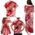 Personalised New Zealand Aotearoa Darts Masters Family Matching Puletasi and Hawaiian Shirt Maori Art Tattoo with Tribal Dart Symbol Red - Polynesian Pride