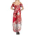 Personalised New Zealand Aotearoa Darts Masters Family Matching Summer Maxi Dress and Hawaiian Shirt Maori Art Tattoo with Tribal Dart Symbol Red - Polynesian Pride
