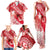 Personalised New Zealand Aotearoa Darts Masters Family Matching Tank Maxi Dress and Hawaiian Shirt Maori Art Tattoo with Tribal Dart Symbol Red - Polynesian Pride