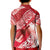 Personalised New Zealand Aotearoa Darts Masters Kid Polo Shirt Maori Art Tattoo with Tribal Dart Symbol Red - Polynesian Pride