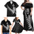 New Zealand World Cup 2023 Family Matching Off Shoulder Maxi Dress and Hawaiian Shirt Aotearoa Champion Rugby with Silver Fern Maori Ethnic Pattern LT03 - Polynesian Pride