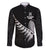 New Zealand World Cup 2023 Family Matching Short Sleeve Bodycon Dress and Hawaiian Shirt Aotearoa Champion Rugby with Silver Fern Maori Ethnic Pattern LT03 Dad's Shirt - Long Sleeve Black - Polynesian Pride