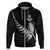 Custom New Zealand World Cup 2023 Hoodie Aotearoa Champion Rugby with Silver Fern Maori Ethnic Pattern LT03 Zip Hoodie Black - Polynesian Pride