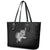 Custom New Zealand World Cup 2023 Leather Tote Bag Aotearoa Champion Rugby with Silver Fern Maori Ethnic Pattern LT03 - Polynesian Pride