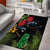 New Zealand Tui Area Rug Guardians of the Hei Tiki - Maori Art and Plants