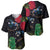 New Zealand Tui Baseball Jersey Guardians of the Hei Tiki - Maori Art and Plants