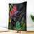 New Zealand Tui Blanket Guardians of the Hei Tiki - Maori Art and Plants