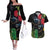 New Zealand Tui Couples Matching Off The Shoulder Long Sleeve Dress and Hawaiian Shirt Guardians of the Hei Tiki - Maori Art and Plants