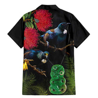 New Zealand Tui Family Matching Mermaid Dress and Hawaiian Shirt Guardians of the Hei Tiki - Maori Art and Plants