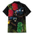 New Zealand Tui Family Matching Off Shoulder Short Dress and Hawaiian Shirt Guardians of the Hei Tiki - Maori Art and Plants