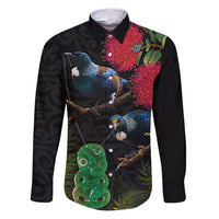 New Zealand Tui Family Matching Puletasi and Hawaiian Shirt Guardians of the Hei Tiki - Maori Art and Plants