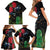 New Zealand Tui Family Matching Short Sleeve Bodycon Dress and Hawaiian Shirt Guardians of the Hei Tiki - Maori Art and Plants