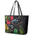 New Zealand Tui Leather Tote Bag Guardians of the Hei Tiki - Maori Art and Plants