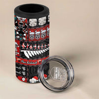 New Zealand Christmas 4 in 1 Can Cooler Tumbler Maori Christmas Spirit - Meri Kirihimete