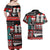 New Zealand Christmas Couples Matching Off Shoulder Maxi Dress and Hawaiian Shirt Maori Christmas Spirit - Meri Kirihimete