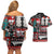 New Zealand Christmas Couples Matching Off Shoulder Short Dress and Hawaiian Shirt Maori Christmas Spirit - Meri Kirihimete