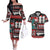 New Zealand Christmas Couples Matching Off The Shoulder Long Sleeve Dress and Hawaiian Shirt Maori Christmas Spirit - Meri Kirihimete