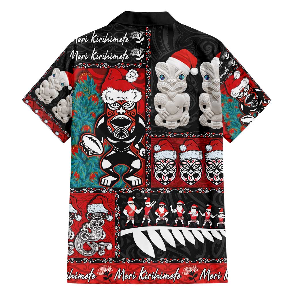 New Zealand Christmas Family Matching Summer Maxi Dress and Hawaiian Shirt Maori Christmas Spirit - Meri Kirihimete