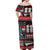 New Zealand Christmas Off Shoulder Maxi Dress Maori Christmas Spirit - Meri Kirihimete