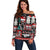 New Zealand Christmas Off Shoulder Sweater Maori Christmas Spirit - Meri Kirihimete