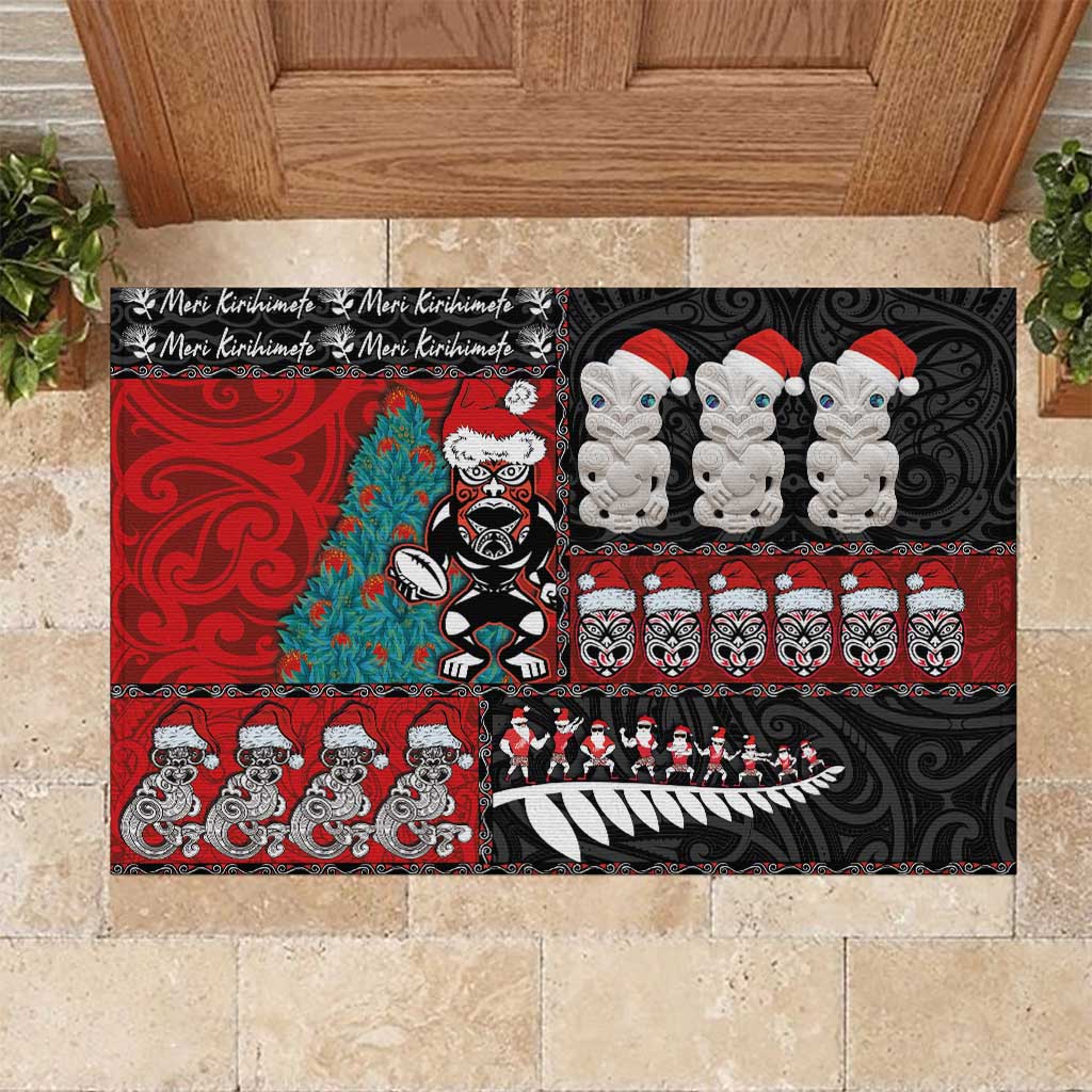 New Zealand Christmas Rubber Doormat Maori Christmas Spirit - Meri Kirihimete