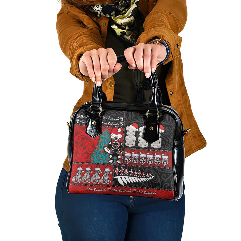 New Zealand Christmas Shoulder Handbag Maori Christmas Spirit - Meri Kirihimete