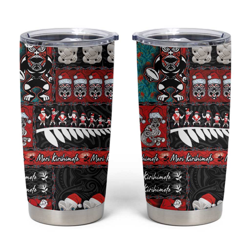 New Zealand Christmas Tumbler Cup Maori Christmas Spirit - Meri Kirihimete