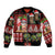 Hawaiian Christmas Bomber Jacket - Mele Kalikimaka Island Holiday Vibes - Black Red