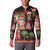 Hawaiian Christmas Button Sweatshirt - Mele Kalikimaka Island Holiday Vibes - Black Red