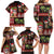 Hawaiian Christmas Family Matching Long Sleeve Bodycon Dress and Hawaiian Shirt - Mele Kalikimaka Island Holiday Vibes - Black Red