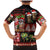 Hawaiian Christmas Family Matching Mermaid Dress and Hawaiian Shirt - Mele Kalikimaka Island Holiday Vibes - Black Red