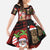 Hawaiian Christmas Family Matching Mermaid Dress and Hawaiian Shirt - Mele Kalikimaka Island Holiday Vibes - Black Red