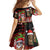 Hawaiian Christmas Family Matching Mermaid Dress and Hawaiian Shirt - Mele Kalikimaka Island Holiday Vibes - Black Red