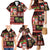 Hawaiian Christmas Family Matching Mermaid Dress and Hawaiian Shirt - Mele Kalikimaka Island Holiday Vibes - Black Red