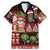 Hawaiian Christmas Family Matching Mermaid Dress and Hawaiian Shirt - Mele Kalikimaka Island Holiday Vibes - Black Red